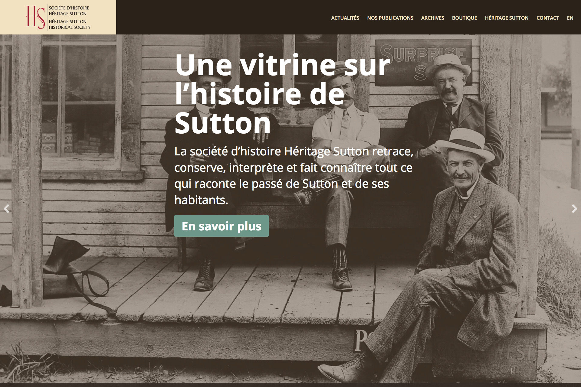Page d'accueil Société Héritage Sutton